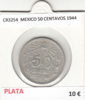 CR3254 MONEDA MEXICO 50 CENTAVOS 1944 MBC PLATA - Otros – América