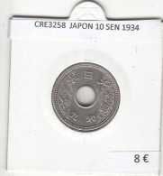 CR32581 MONEDA JAPON 10 SEN 1934 - Altri – Asia