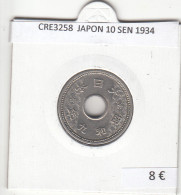 CR32581 MONEDA JAPON 10 SEN 1934 - Andere - Azië