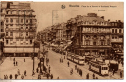 Bruxelles Place De La Bourse Et Boulevard Anspach , ( 1935 ) Tram - Prachtstraßen, Boulevards