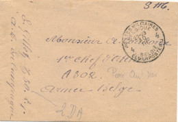 ENVELOPPE 19??  1er CHEF ,,, A302  ARMEE BELGE - Storia Postale