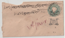 India. Indian States Gwalior.1883  Victoria Cover White Brownish 118x66 Mm. Gwalior Over Print On Victoria Envelope(G14) - Gwalior