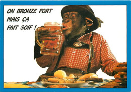 Animaux - Singes - Chimpanzé - Animaux Humanisés - Carte Neuve - Bière - Bavarois - Carte Neuve - CPM - Voir Scans Recto - Singes