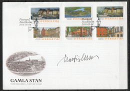 Martin Mörck. Sweden 2016. Old Town Of Stockholm. Michel 3117 - 3122. FDC. Signed. - FDC