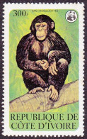 Timbre-poste Gommé Dentelé Neuf** - Chimpanzé (Pan Troglodytes) - N° 521 (Yvert Et Tellier) - RCI 1979 - Costa D'Avorio (1960-...)