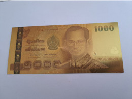 BANKNOTE / GOLDFOIL BILJET /THAILAND KING / 1000 BATH   / SOUVENIR BILJET / UNC ** Goldfoil 009 ** - Altri & Non Classificati