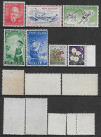 New Zealand 1957-1960 Plunket Society, Health, Flowers 7val Mi N.370-372,374-375,395,398 MNH ** - Unused Stamps