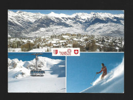 Nendaz Valais Haute Nendaz Photo Carte Multi View Schweiz Suisse Htje - Nendaz