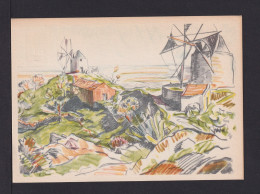 50 C. Überdruck-Bild-Ganzsache  - Windmühle - Ungebraucht - Covers & Documents