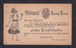 1 C. Ganzsache "großes Tanzkränzchen" - "Frau In Abendkleidung" - Ab Philadelphia - Baile