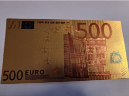 BANKNOTE / GOLDFOIL BILJET/  EUROPA/ EURO 500 / SOUVENIR BILJET / UNC ** Goldfoil 024 ** - Other & Unclassified