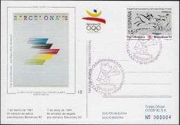 Espagne 1991 Y&T 2715 Sur Carte Spéciale. Jeux Olympiques De Barcelone. Pentathlon Moderne - Zomer 1992: Barcelona