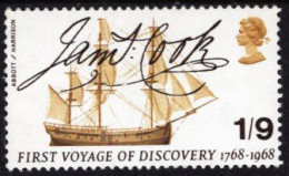 Great Britain - 1968 - Captain Cook's 'Endeavour' Sailing Boat - Mint Stamp - Neufs