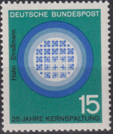 1964 Deutschland > BRD, ** Mi:DE 441, Sn:DE 893, Yt:DE 311, Atomreaktor (Hahn) - Atomenergie