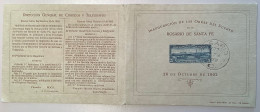 1902 Very Rare Used 5c Inauguration Del Puerto De Rosario Souvenir Proof Folder (Argentina Port Sailing Ship Voilier - Used Stamps