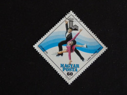 HONGRIE HUNGARY MAGYAR YT PA 423 OBLITERE - JEUX OLYMPIQUES LAKE PLACID / PATINAGE ARTISTIQUE - Used Stamps