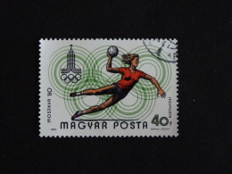 HONGRIE HUNGARY MAGYAR YT PA 429 OBLITERE - JEUX OLYMPIQUES MOSCOU / HANDBALL DAMES - Used Stamps