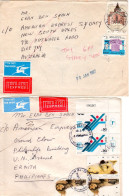 Israel To Australia And Philipiness 1987 2 Special Delivery Express Covers XII - Brieven En Documenten