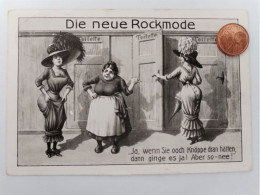 Die Neue Rockmode, Frauen, Toilette, Humor-AK Deutschland,Bahnpost, 1912 - Humor