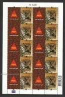 Portugal 2014 Coffee East Timor Corporate Stamps Delta  Tab Sheetlet ** - Ganze Bögen