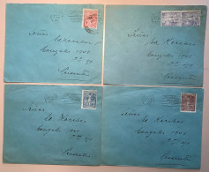 1921 Rare 1er CONGRESO POSTAL PAN-AMERICANO BUENOS AIRES Set Cover  (Argentina Train Ship UPU - Used Stamps