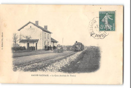 CPA 79 Sauzé Vaussais La Gare Et Le Train Tramway - Sauze Vaussais