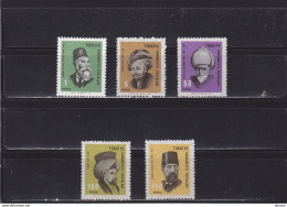 TURQUIE 1967 Célébrités Yvert 1834-1838 NEUF** MNH Cote : 13,50 Euros - Ungebraucht