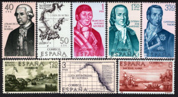 Spain - 1967 - Explorers And Colonizers Of America, Part VIII - Mint Stamp Set - Neufs