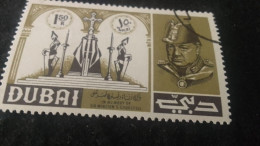 DUBAI- 1960-80-   1.50   RİAL  DAMGALI - Dubai