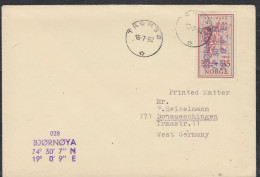 Norway Bjornoya Stamp Overprinted Bjornoya Ca Tromso 16.7.1962 (ZO194) - Stations Scientifiques & Stations Dérivantes Arctiques