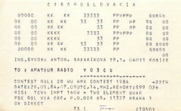 QSL Card Czechoslovakia Radio Amateur Station OK3PO  Y03CD 1983 Toma - Radio Amatoriale