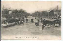 Le Prado Vu De La Plage    1913  Assez Rare Très Belle - Castellane, Prado, Menpenti, Rouet