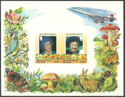 British Virgin Islands Queen Elizabeth, Mint Block MNH (**) Imperf. - Iles Vièrges Britanniques