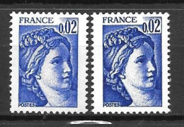 Année 1977 - 78 : Y. & T. N° 1963 ** Double Frappe Sur Timbre De Droite Exemplaire 10 - Nuovi