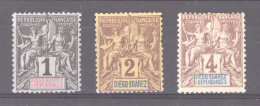 Diégo Suarez :  Yv   25-27  (o) - Used Stamps