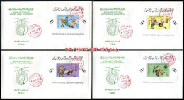 LIBYA 1982 FIFA WC Spain Football Soccer (4 Ms1 - 4 FDC) - 1982 – Espagne