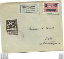 13 - 62 - Enveloppe Avec Vignette Et Oblit Spéciale "Flugpost Basel-Zürich 1925" - Other & Unclassified