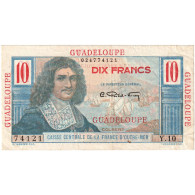Guadeloupe, 10 Francs, Undated (1947-49), Y.10, Colbert, SUP, KM:32 - Andere & Zonder Classificatie