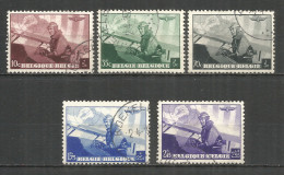 Belgium 1938 Year, Used Stamps (o),Mi. 466-470 - Usados