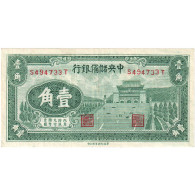 Billet, Chine, 10 Cents, 1940, SUP - Cina