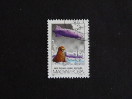 HONGRIE HUNGARY MAGYAR YT PA 444 OBLITERE - LURABA 1981 ZEPPELIN BRISE GLACE SOVIETIQUE MALYGIN POLE NORD MORSE - Used Stamps