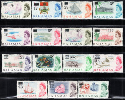 Bahamas - 1966 - Definitives With Decimal Values Surcharges - Mint Definitive Stamp Set - Bahama's (1973-...)