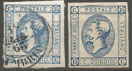Italy 1863 Year, 2 Stamps , Mint(*)/used , Michel 15  - Usados