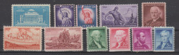 USA  1954   N° 580 / 90  Neuf  XX  Année Complète  " 11 Valeurs" - Nuevos