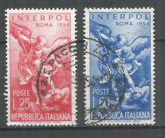 Italy 1954 Year, Used Stamps , Michel # 917-18 - 1946-60: Used