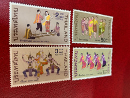 Thailand Stamp Culture Dance Costumes 1969 MNH - Danse