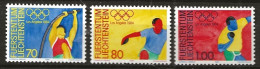 Liechtenstein 1984 Summer Olympic Games, Los Angeles.  Mi 846-848 MNH(**) - Nuevos