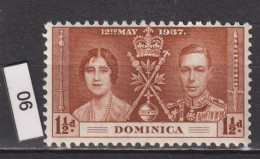 Timbre Neuf** De Dominique De 1937 N° YT 90 MI 91 MNH - Dominica (...-1978)