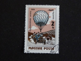 HONGRIE HUNGARY MAGYAR YT PA 452 OBLITERE - BALLON AEROSTAT / COURSE ENTRE UN BALLON ET UNE VOITURE - Gebruikt