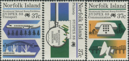 Norfolk Island 1988 SG444-446 Sydpex Stamp Exhibition Set MNH - Isola Norfolk